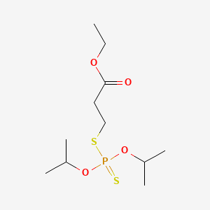 molecular formula C11H23O4PS2 B3029592 Propanoic acid, 3-[[bis(1-methylethoxy)phosphinothioyl]thio]-, ethyl ester CAS No. 71735-74-5