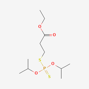 Propanoic acid, 3-[[bis(1-methylethoxy)phosphinothioyl]thio]-, ethyl ester