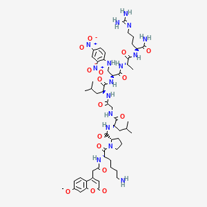 molecular formula C55H80N16O16 B3029601 Mca-Lys-Pro-Leu-Gly-Leu-Dap(Dnp)-Ala-Arg-NH2 
