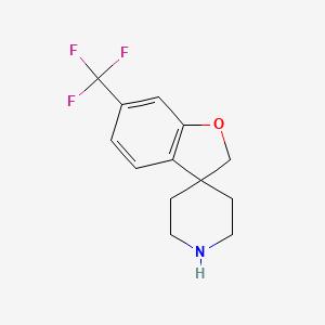 molecular formula C13H14F3NO B3029604 6-(Trifluoromethyl)-2H-spiro[benzofuran-3,4'-piperidine] CAS No. 721958-57-2