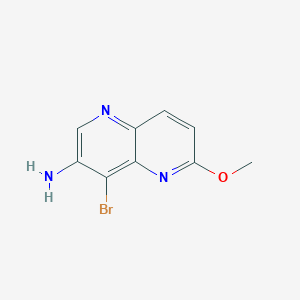 molecular formula C9H8BrN3O B3029615 4-溴-6-甲氧基-1,5-萘啶-3-胺 CAS No. 724788-66-3