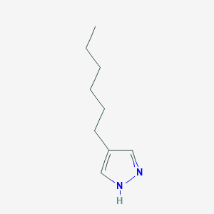 molecular formula C9H16N2 B3029633 4-己基-1H-吡唑 CAS No. 73123-47-4