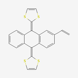 molecular formula C22H14S4 B3029650 2,2'-(2-Vinylanthracene-9,10-diylidene)bis(1,3-dithiole) CAS No. 736998-56-4