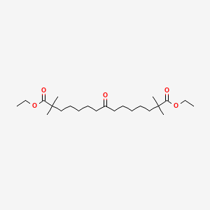 B3029652 2,2,14,14-Tetramethyl-8-oxopentadecanedioic acid diethyl ester CAS No. 738606-43-4