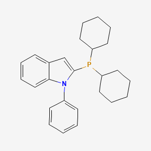 molecular formula C26H32NP B3029656 2-(二环己基膦基)-1-苯基吲哚 CAS No. 740815-36-5