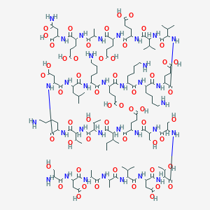 molecular formula C127H213N33O54 B3029666 H-Ser-Asp-Ala-Ala-Val-Asp-Thr-Ser-Ser-Glu-Ile-Thr-Thr-Lys-Asp-Leu-Lys-Glu-Lys-Lys-Glu-DL-Val-Val-DL-Glu-Glu-Ala-Glu-Asn-OH CAS No. 74221-77-5