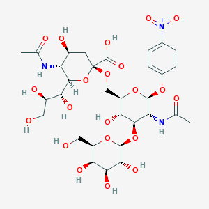 molecular formula C31H45N3O21 B3029696 Gal|A(1-3)[Neu5Ac|A(2-6)]GlcNAc-|A-pNP CAS No. 754954-71-7