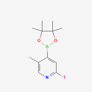 molecular formula C12H17BFNO2 B3029697 2-Fluoro-5-methyl-4-(4,4,5,5-tetramethyl-1,3,2-dioxaborolan-2-yl)pyridine CAS No. 755027-42-0