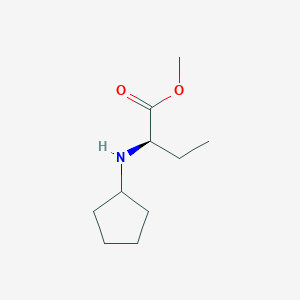 molecular formula C10H19NO2 B3029698 (R)-Methyl 2-(cyclopentylamino)butanoate CAS No. 755039-52-2