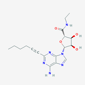 molecular formula C₁₈H₂₄N₆O₄ B030297 2-Hexynyl-NECA CAS No. 141018-30-6