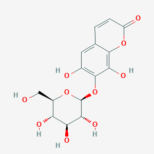 molecular formula C15H16O10 B3029706 6,8-Dihydroxy-7-[(2S,3R,4S,5S,6R)-3,4,5-trihydroxy-6-(hydroxymethyl)oxan-2-yl]oxychromen-2-one CAS No. 75872-12-7