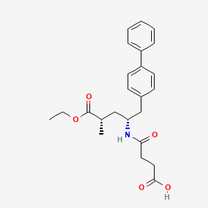 molecular formula C24H29NO5 B3029714 (2R,4S)-5-(Biphenyl-4-yl)-4-[(3-carboxypropionyl)amino]-2-methylpentanoic acid ethyl ester CAS No. 761373-05-1