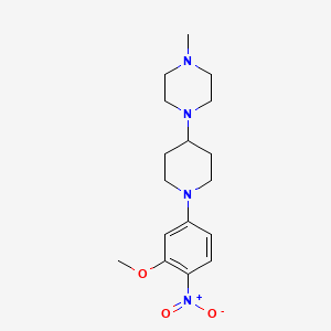 molecular formula C17H26N4O3 B3029715 1-(1-(3-甲氧基-4-硝基苯基)哌啶-4-基)-4-甲基哌嗪 CAS No. 761440-65-7