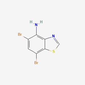molecular formula C7H4Br2N2S B3029735 5,7-Dibromobenzo[d]thiazol-4-amine CAS No. 771-11-9