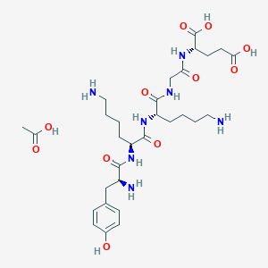 molecular formula C30H49N7O11 B3029765 Tyr-lys-lys-gly-glu CAS No. 77875-70-8