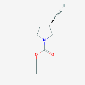 molecular formula C11H17NO2 B3029786 (R)-1-Boc-3-Ethynylpyrrolidine CAS No. 785051-41-4
