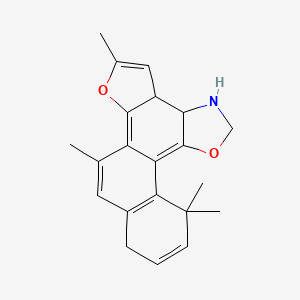 molecular formula C21H23NO2 B3029803 4,14,14,20-tetramethyl-3,10-dioxa-8-azapentacyclo[10.8.0.02,6.07,11.013,18]icosa-1,4,11,13(18),15,19-hexaene CAS No. 790673-00-6