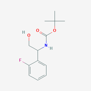 molecular formula C13H18FNO3 B3029959 tert-Butyl (1-(2-fluorophenyl)-2-hydroxyethyl)carbamate CAS No. 847686-72-0