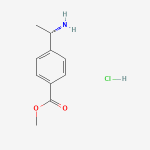 molecular formula C10H14ClNO2 B3029960 (S)-Methyl 4-(1-aminoethyl)benzoate hydrochloride CAS No. 847728-91-0