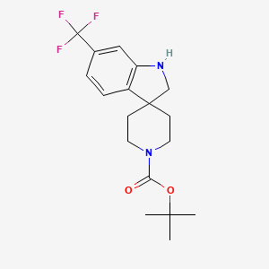molecular formula C18H23F3N2O2 B3030046 tert-Butyl 6-trifluoromethylspiro[indoline-3,4'-piperidine]-1'-carboxylate CAS No. 858351-42-5