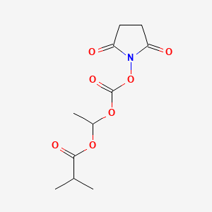 molecular formula C11H15NO7 B3030057 1-((((2,5-Dioxopyrrolidin-1-yl)oxy)carbonyl)oxy)ethyl isobutyrate CAS No. 860035-10-5