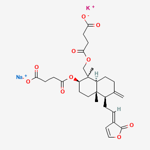 molecular formula C28H34KNaO10 B3030075 Potassium sodium 14-deoxy-11,12-dehydroandrographolide succinate CAS No. 863319-40-8