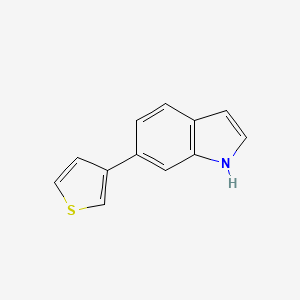 molecular formula C12H9NS B3030100 6-(Thiophen-3-yl)-1H-indole CAS No. 865376-76-7