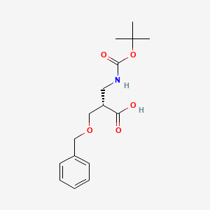 (S)-3-(benzyloxy)-2-(((tert-butoxycarbonyl)amino)methyl)propanoic acid