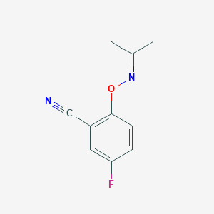 5-Fluoro-2-(propan-2-ylideneaminooxy)benzonitrile