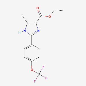 ethyl 5-methyl-2-[4-(trifluoromethoxy)phenyl]-1H-imidazole-4-carboxylate