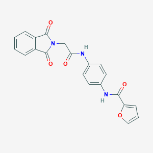 molecular formula C21H15N3O5 B303017 N-(4-{[2-(1,3-dioxo-1,3-dihydro-2H-isoindol-2-yl)acetyl]amino}phenyl)-2-furamide 