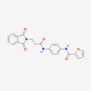 molecular formula C22H17N3O5 B303018 N-(4-{[3-(1,3-dioxo-1,3-dihydro-2H-isoindol-2-yl)propanoyl]amino}phenyl)-2-furamide 
