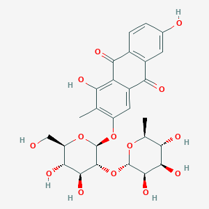 1,3,6-trihydroxy-2-methyl-9,10-anthraquinone-3-O-alpha-L-rhamnopyranosyl-(1->2)-beta-D-glucopyranoside