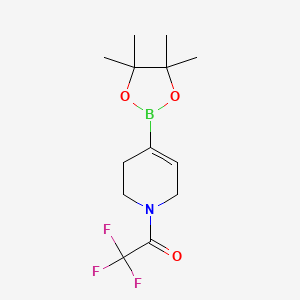 2,2,2-trifluoro-1-(4-(4,4,5,5-tetramethyl-1,3,2-dioxaborolan-2-yl)-5,6-dihydropyridin-1(2H)-yl)ethanone