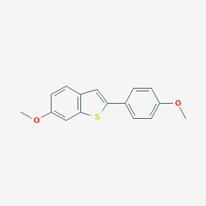 molecular formula C16H14O2S B030302 6-甲氧基-2-(4-甲氧基苯基)苯并[b]噻吩 CAS No. 63675-74-1