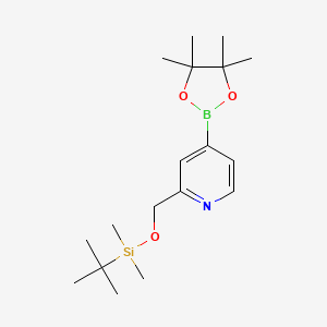 2-((Tert-butyldimethylsilyloxy)methyl) pyridine-4-boronic acid pinacol ester