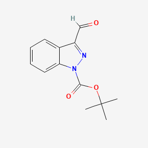 molecular formula C13H14N2O3 B3030213 tert-Butyl 3-formyl-1H-indazole-1-carboxylate CAS No. 882188-88-7