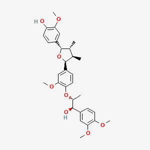 molecular formula C31H38O8 B3030236 Saucerneol CAS No. 88497-86-3