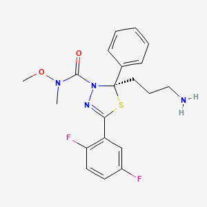 molecular formula C20H22F2N4O2S B3030238 (R)-Filanesib CAS No. 885060-08-2