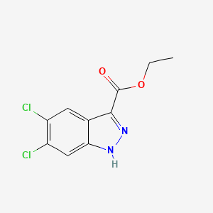 molecular formula C10H8Cl2N2O2 B3030265 Ethyl 5,6-dichloro-1H-indazole-3-carboxylate CAS No. 885278-50-2