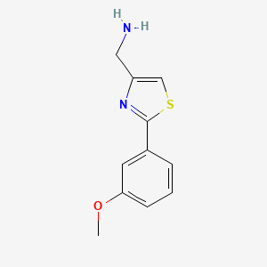 molecular formula C11H12N2OS B3030269 C-[2-(3-Methoxy-phenyl)-thiazol-4-YL]-methylamine CAS No. 885280-24-0