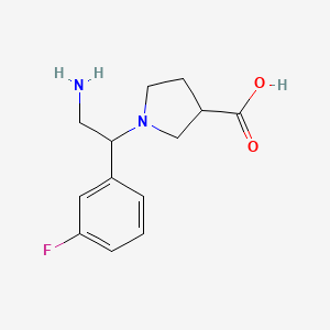 molecular formula C13H17FN2O2 B3030285 1-[2-氨基-1-(3-氟苯基)-乙基]-吡咯烷-3-羧酸 CAS No. 886363-93-5