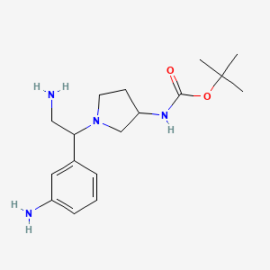 tert-Butyl (1-(2-amino-1-(3-aminophenyl)ethyl)pyrrolidin-3-yl)carbamate