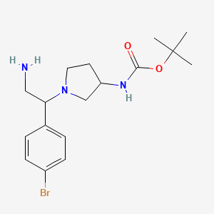 tert-Butyl (1-(2-amino-1-(4-bromophenyl)ethyl)pyrrolidin-3-yl)carbamate