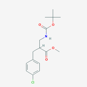 Methyl 3-((tert-butoxycarbonyl)amino)-2-(4-chlorobenzyl)propanoate