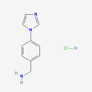 molecular formula C10H12ClN3 B3030301 (4-(1H-咪唑-1-基)苯基)甲胺盐酸盐 CAS No. 886457-65-4