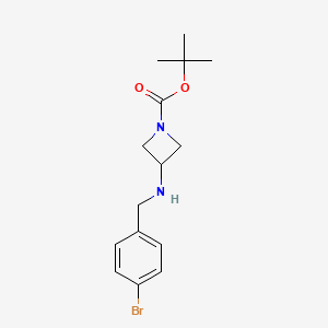 molecular formula C15H21BrN2O2 B3030322 tert-Butyl 3-{[(4-bromophenyl)methyl]amino}azetidine-1-carboxylate CAS No. 887579-73-9