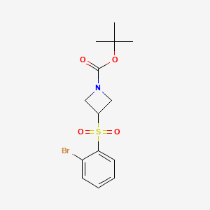 molecular formula C14H18BrNO4S B3030332 tert-Butyl 3-((2-bromophenyl)sulfonyl)azetidine-1-carboxylate CAS No. 887593-53-5