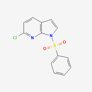 molecular formula C13H9ClN2O2S B3030384 6-Chloro-1-(phenylsulfonyl)-1H-pyrrolo[2,3-b]pyridine CAS No. 896722-50-2