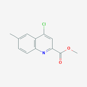molecular formula C12H10ClNO2 B3030439 Methyl 4-chloro-6-methylquinoline-2-carboxylate CAS No. 905807-65-0